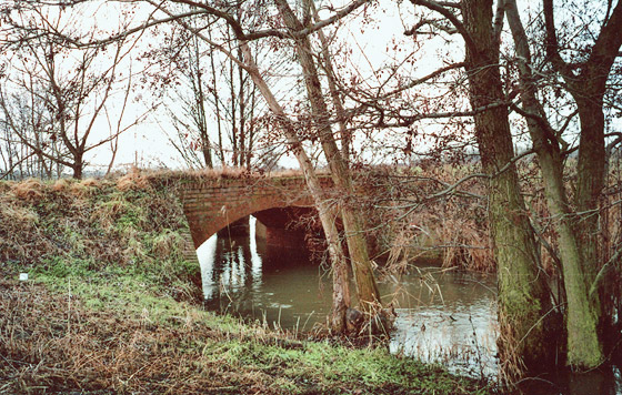 Feldbahngleise und Brücke an der Mühlenlanke bei Parey