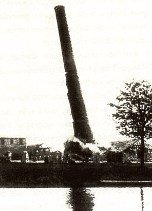 Schornsteins der Güsener Ziegelei Bernhard & Putlitz 1930