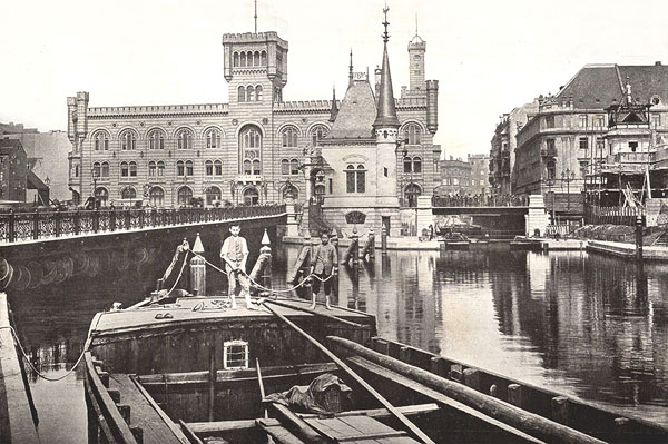 Berlin, Mhlendammschleuse um 1900