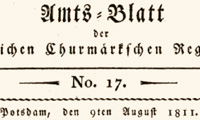 Amtsblatt Titel 1811