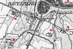 Kartenausschnitte Ziegeleien Kreis Jerichow II 1885