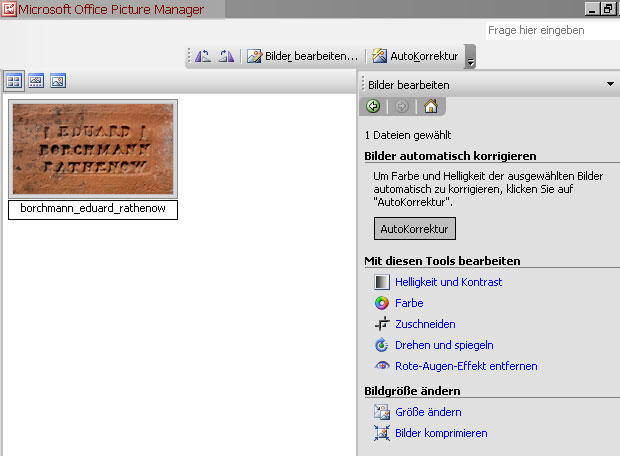 Arbeitsschritt Dateinamen umbenennen