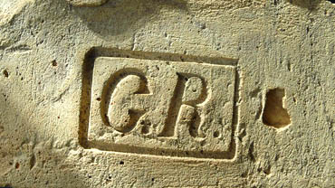 Ziegel Birkenwerder, Carl Reichardt, ca.1845-1870, Stempel um 1860, Breite 12,5 cm. Berlin-Mitte, Bauschutt.