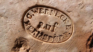 Ziegel Hermsdorf, Carl Wernecke auf Hermsdorf, 1840-1860. Stempel um 1850. St. Lucas-Kirche. Berlin, Bernburger Str.