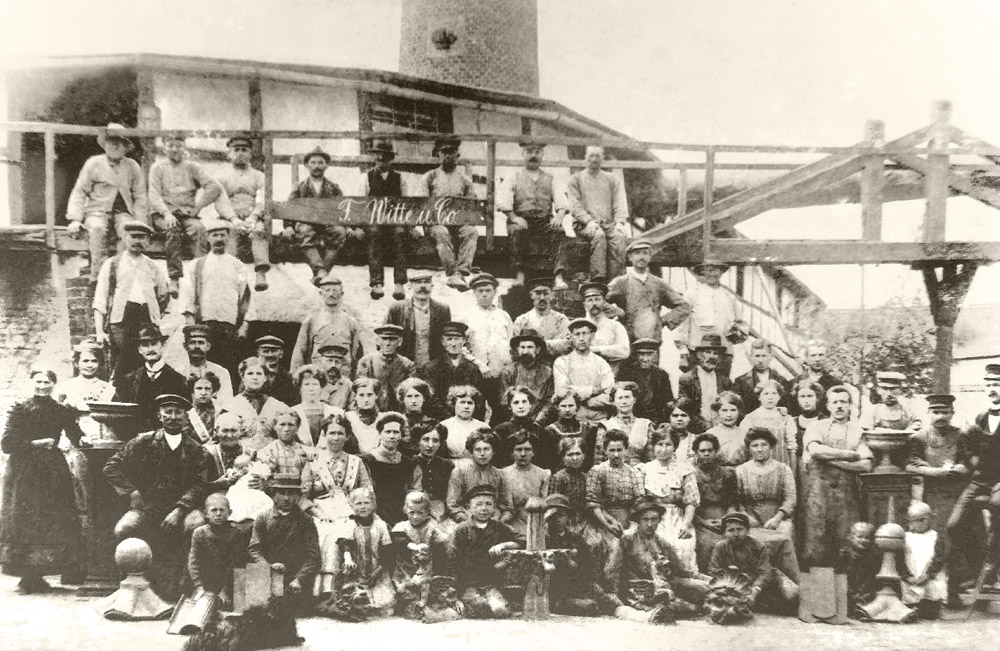 zurück/schließen Belegschaft F. Witte & Co. um 1900