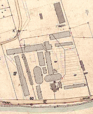 Ringofen Ziegelei Witte  Lageplan von 1894