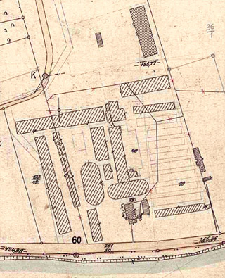 Ringofen Ziegelei Witte  Lageplan von 1894