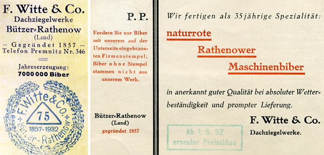 Auschnitt aus Jubiläumsbriefumschlag 1932