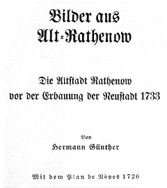 Bilder aus Alt-Rathenow Hermann Günther 1934