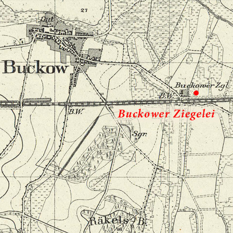Karte Ziegelei in Buckow