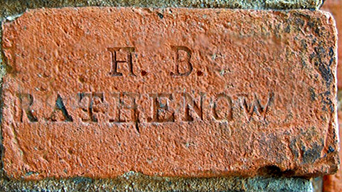Ziegelstempel H, B. RATHENOW (Herms Bhne) gro