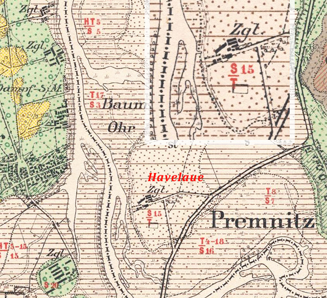 Geologische Karte Blatt Vieritz Ziegelei Bode Premnitz Havelaue