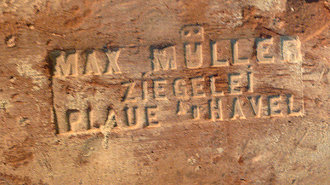 Ziegelstempel Max Mueller Ziegelei Plaue an der Havel