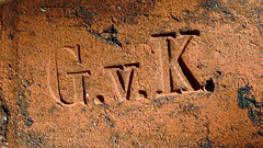 Ziegelstempel G. v. K Graf von Königsmarck in Plaue Rathenower Ton