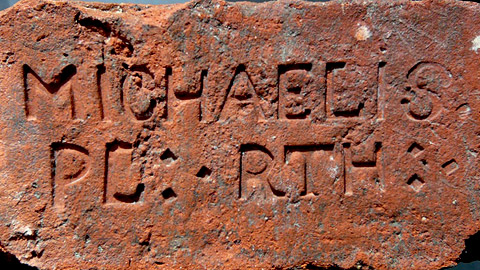 Ziegelstempel Michaelis Pl. Rth. in Plaue Rathenower Ton