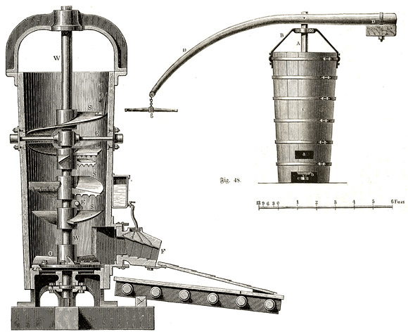 Tonschneider Ziegelei aus Eisen und Holz 1855