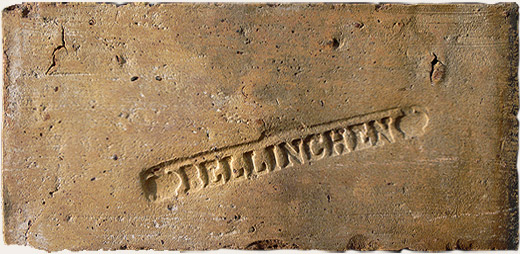 Voll-Verblendziegel BELLINCHEN - um 1845 Stempel: BELLINCHEN Kronenziegel