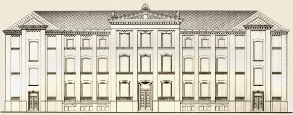 Hermsdorfer Ziegel Krankenhaus jüdische Gemeinde Auguststrasse Eduard Knoblauch 1861 Fassade