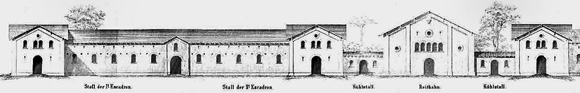Hermsdorfer Ziegel Dragoner Kaserne vor dem Halleschen Tor Carl Wilhelm Louis Drewitz 1850 bis 1854
