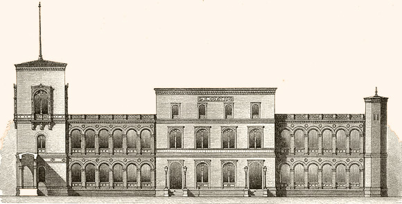 Hermsdorfer Ziegel Verwaltungsgebude Maschinenanstalt vor dem Oranienburger Tor Heinrich Strack 1850