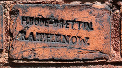 Ziegelmauer Lehrter Strasse Ziegelstempel H. Bode Brettin Rathenow